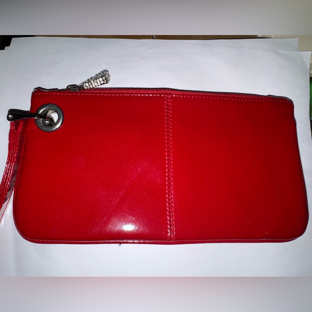 WCM Red Patent Leather Wristlet